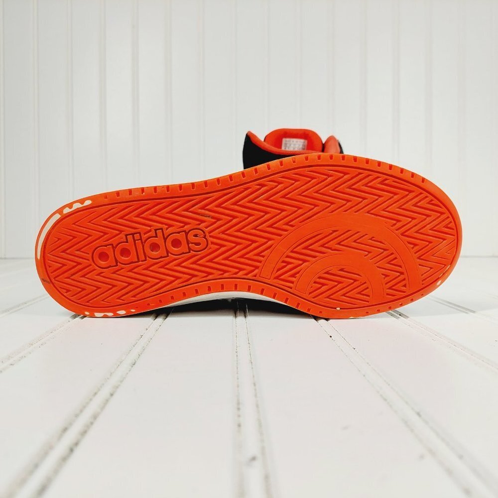 Adidas Hoops 2 Details Black White Orange Running Athletic Shoes Sneakers P414 - Picture 8 of 12